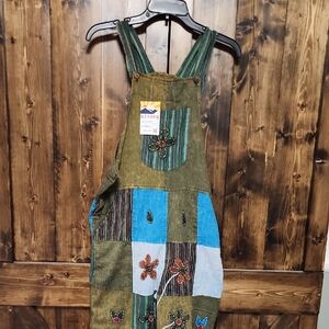 Colorful Patchwork Overalls-Price dropped! Perfect for spring & festival season.
